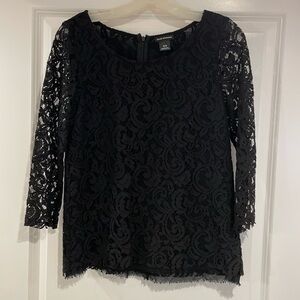 Club Monaco Black Lace Top